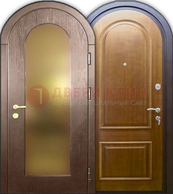 Металлическая арочная дверь ДА-12 в банк в Голицино