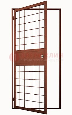 Коричневая металлическая бронированная дверь ДБ-6 в Голицино