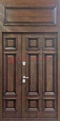 Классическая входная дверь с верхней фрамугой ДФГ-15 в Голицино