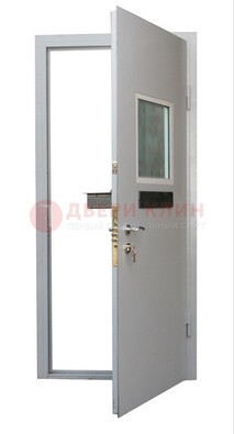 Белая металлическая дверь в кассу ДКС-1 в Голицино