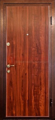 Коричневая входная дверь с ламинатом ДЛ-19 в Голицино