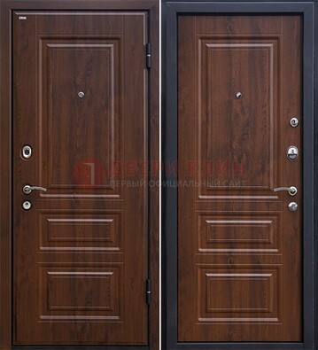 Темная металлическая дверь с МДФ ДМ-140 в Голицино