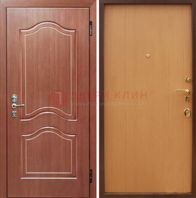 Входная дверь отделанная МДФ и ламинатом внутри ДМ-159 в Голицино