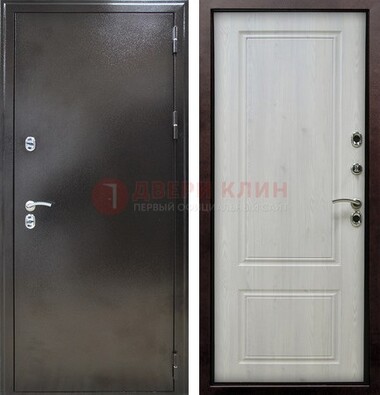 Коричневая железная дверь с МДФ ДМ-170 в Павловском Посаде
