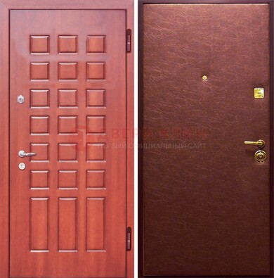 Входная дверь с МДФ и винилискожей ДМ-178 для офиса в Голицино