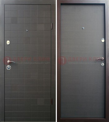 Черная железная дверь МДФ ДМ-227 в Голицино