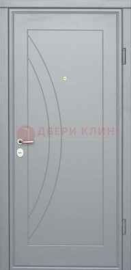 Белая железная дверь с МДФ ДМ-29 в квартиру в Голицино
