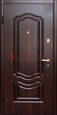 Темная железная дверь с МДФ ДМ-41 в частный дом в Голицино