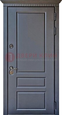 Тёмная входная дверь для коттеджа с МДФ ДМ-528 в Голицино