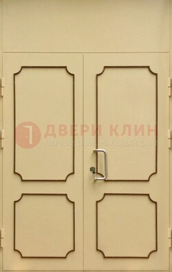 Светлая двухстворчатая дверь для загородного дома с МДФ ДМ-534 в Голицино