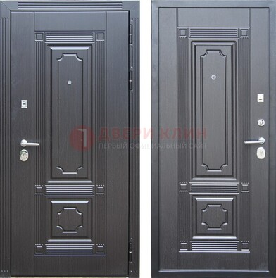 Декоративная серая металлическая дверь с МДФ ДМ-57 в Голицино