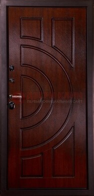 Темная стальная дверь с МДФ ДМ-58 в Голицино
