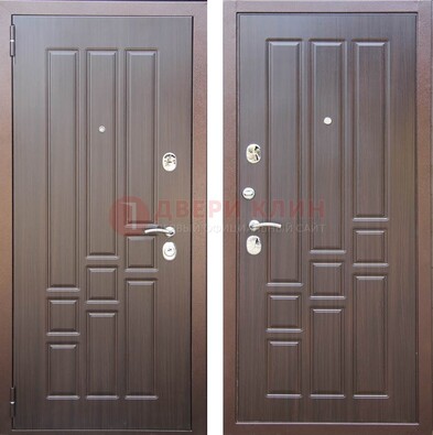 Теплая металлическая дверь с МДФ с двух сторон ДМ-80 в Павловском Посаде