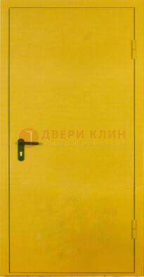 Желтая железная дверь с нитроэмалью ДН-5 в Голицино