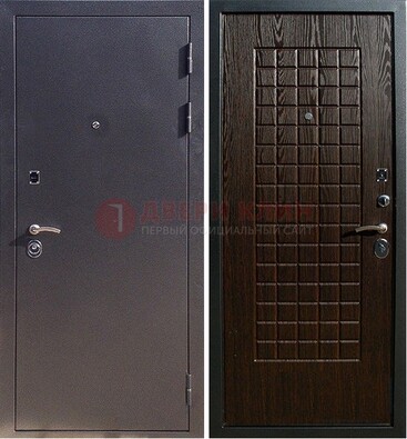 Серая металлическая дверь с порошковым напылением ДП-153 в Голицино