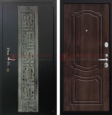 Входная дверь с порошковым покрытием медный антик МДФ внутри ДП-224 в Голицино