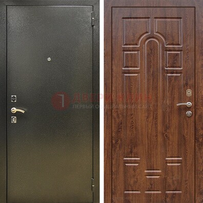 Металлическая дверь Темное серебро с порошковым покрытием и МДФ ДП-271 в Голицино