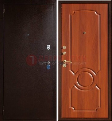 Темная железная дверь с порошковым напылением ДП-46 в Голицино