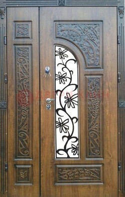 Морозостойкая металлическая парадная дверь ДПР-12 в Голицино