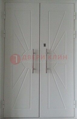 Парадная двухстворчатая дверь с фрезерованным МДФ ДПР-14 в Голицино