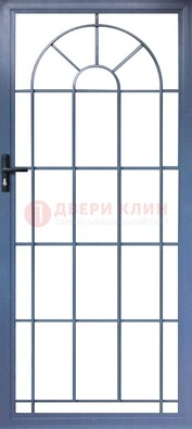 Синяя металлическая решетчатая дверь ДР-28 в Голицино