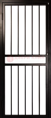 Темная стальная решетчатая дверь для дома ДР-45 в Голицино