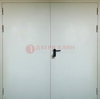 Белая металлическая техническая дверь ДТ-8 в Голицино