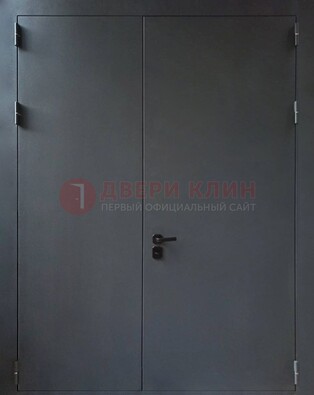 Черная распашная тамбурная дверь Порошок ДТМ-46 в Голицино