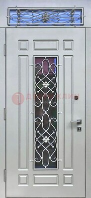 Темная железная дверь с виноритом ДВТ-12 в Уфе
