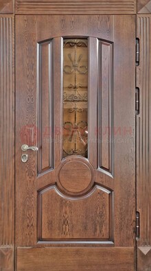 Входная дверь с виноритом и стеклом ДВТ-161 в Дмитрове