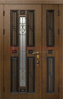 Полуторная входная дверь с виноритом ДВТ-169 в Голицино
