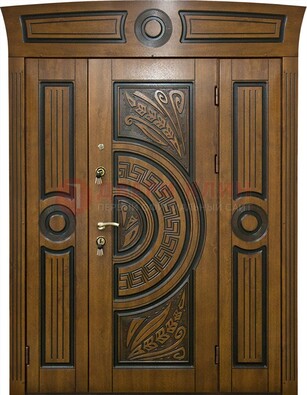 Парадная входная дверь с виноритом и узором ДВТ-194 в Голицино