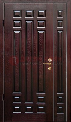 Коричневая металлическая дверь с виноритом ДВТ-20 в Голицино