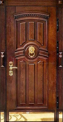 Входная дверь с виноритом в коричневом цвете ДВТ-236 в Голицино