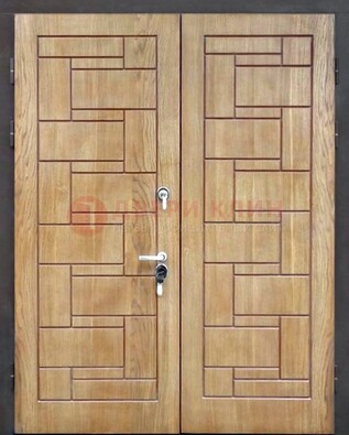 Светло-коричневая стальная дверь с виноритом ДВТ-245 в Голицино