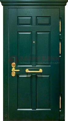 Классическая зеленая дверь с виноритом на улицу ДВТ-248 в Голицино