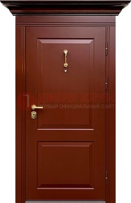 Красная железная дверь винорит для частного дома ДВТ-251 в Голицино