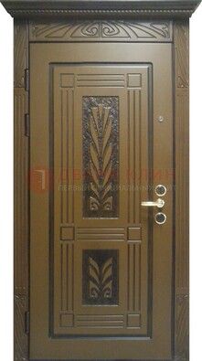Металлическая дверь с виноритом и узором ДВТ-256 в Голицино