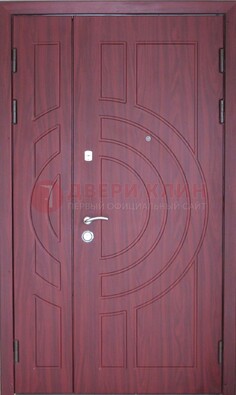 Тамбурная красная железная дверь с виноритом ДВТ-3 в Голицино