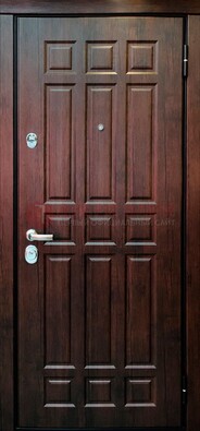 Темная стальная дверь с виноритом ДВТ-45 в Голицино