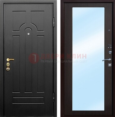 Входная металлическая филенчатая дверь с зеркалом ДЗ-59 в Голицино