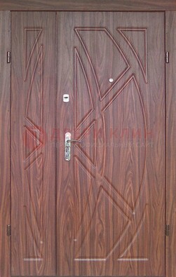 Железная тамбурная полуторная дверь с МДФ ПЛ-7 в Голицино